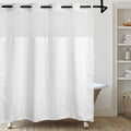 1pc Bathroom Hookless Shower Curtain with Snap-In Fabric Liner, No Hooks Required, Built-In Hooks, Double-Layer Waffle Weave Shower Curtain, Home Décor, 75\
