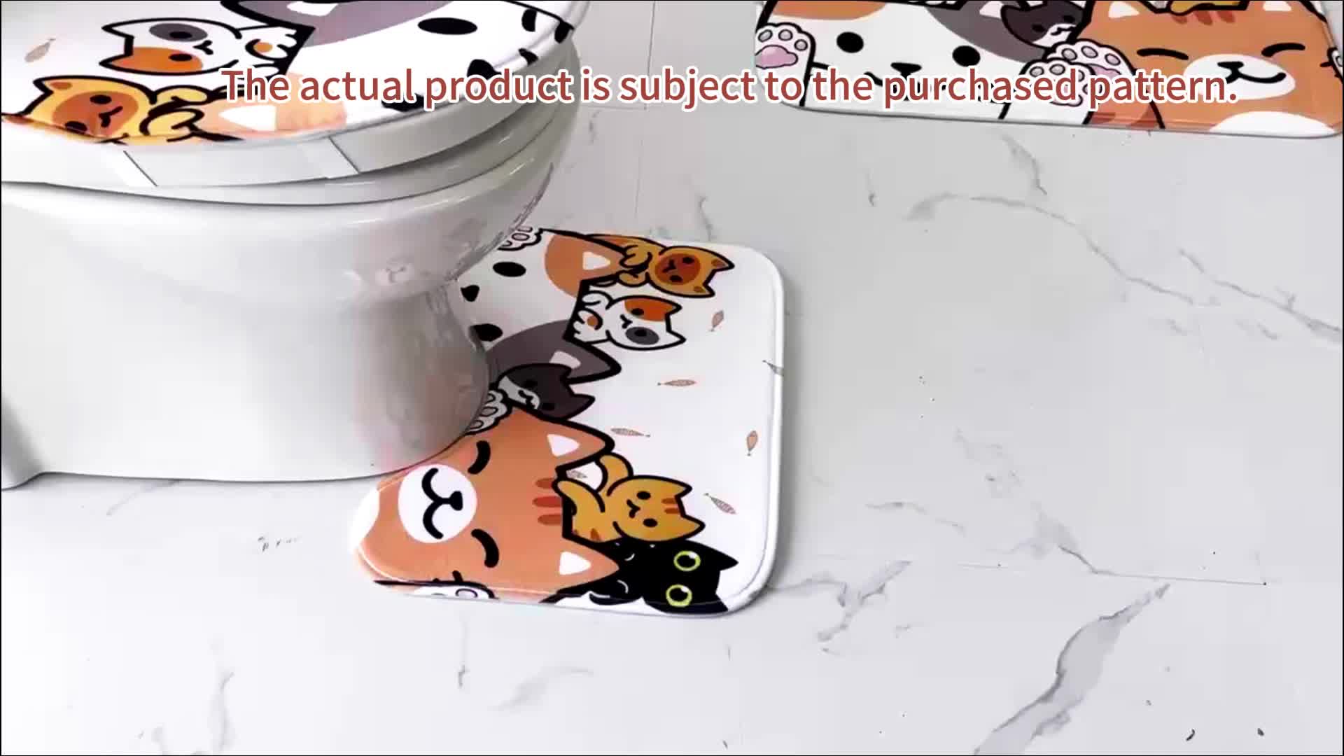 1\u002F4PCS Funny Frog Shower Curtain Set, Including Waterproof Shower Curtain With 12 Plastic Hooks, Bathroom Non-slip Mat, Toilet U-shaped Mat, Cover Mat, Asian Traditional Japanese Art Cute Animal Bath Style Retro Home Decor Bathroom Accessories