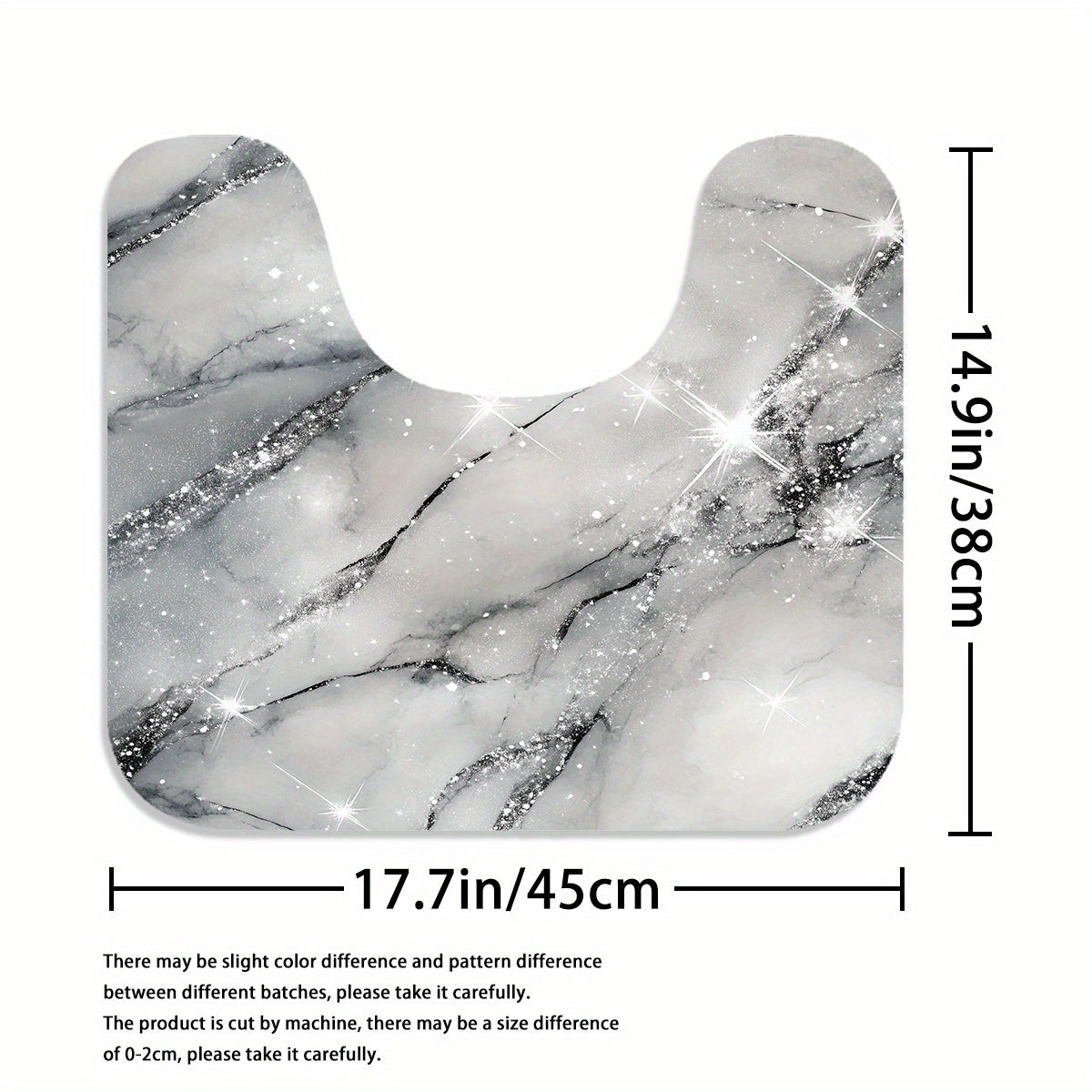 Set of 4pcs Featuring a Starry Stone Design for a Shower Curtain, Designed to Be for Bathtub Separation, Includes a Bathroom Partition Curtain with 12 Hooks, a Non-Slip, a U-Shaped for The Toilet, a Cover for The Toilet Lid