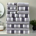 15pcs Luxury Towel Set - Majestic Plush, Super Absorbent, Quick-drying, Thick Coral Fleece Bath Towel, Suitable For Bathrooms, Spas, And Hotels - Includes 5 Bath Towels, 5 Hand Towels, And 5 Washcloths, The Perfect Holiday Gift, Wash Cloths